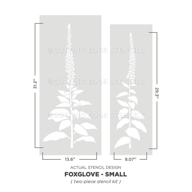 foxglove floral stencil for fences