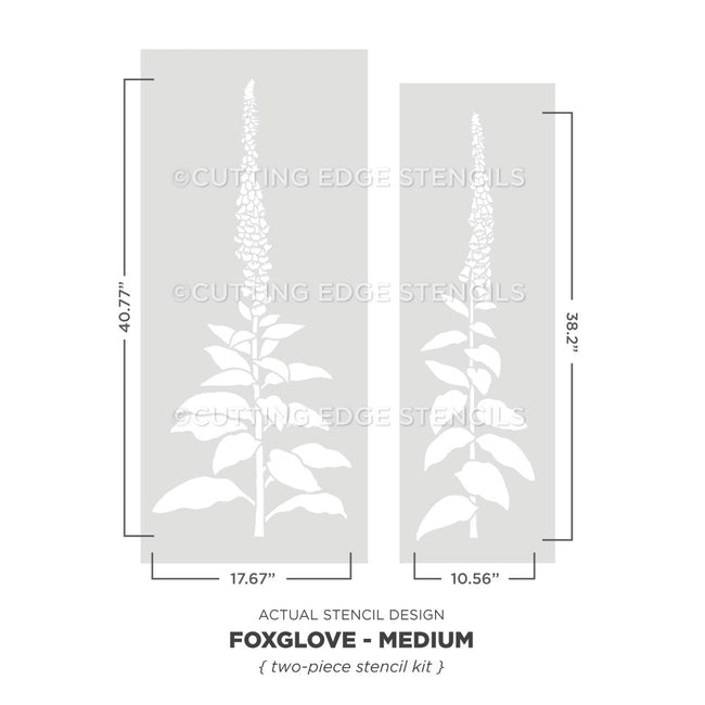 foxglove floral fence stencil kit