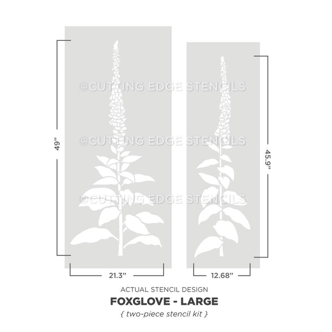 foxglove flower stencil for fences