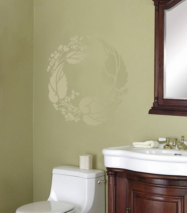 Stencil for walls japanese floral stencil