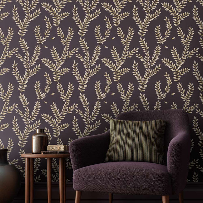 leafy grove stencil pattern for walls