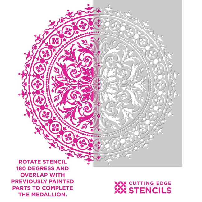 Mandala Stencil Abundance Ceiling Medallion Design