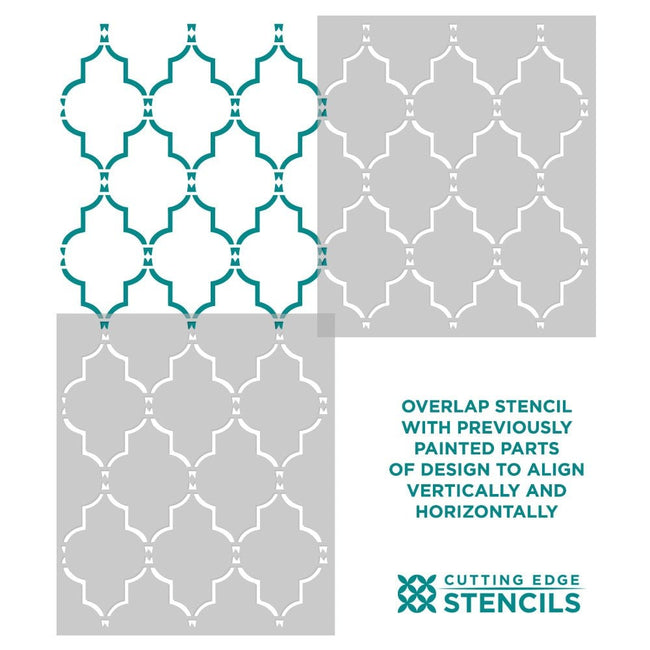 Moroccan-Design-Trellis-Wall-Stencil-Alignment