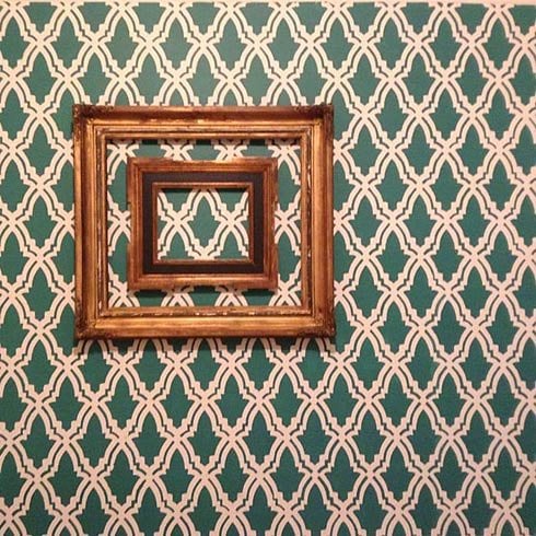 Moroccan wall stencil