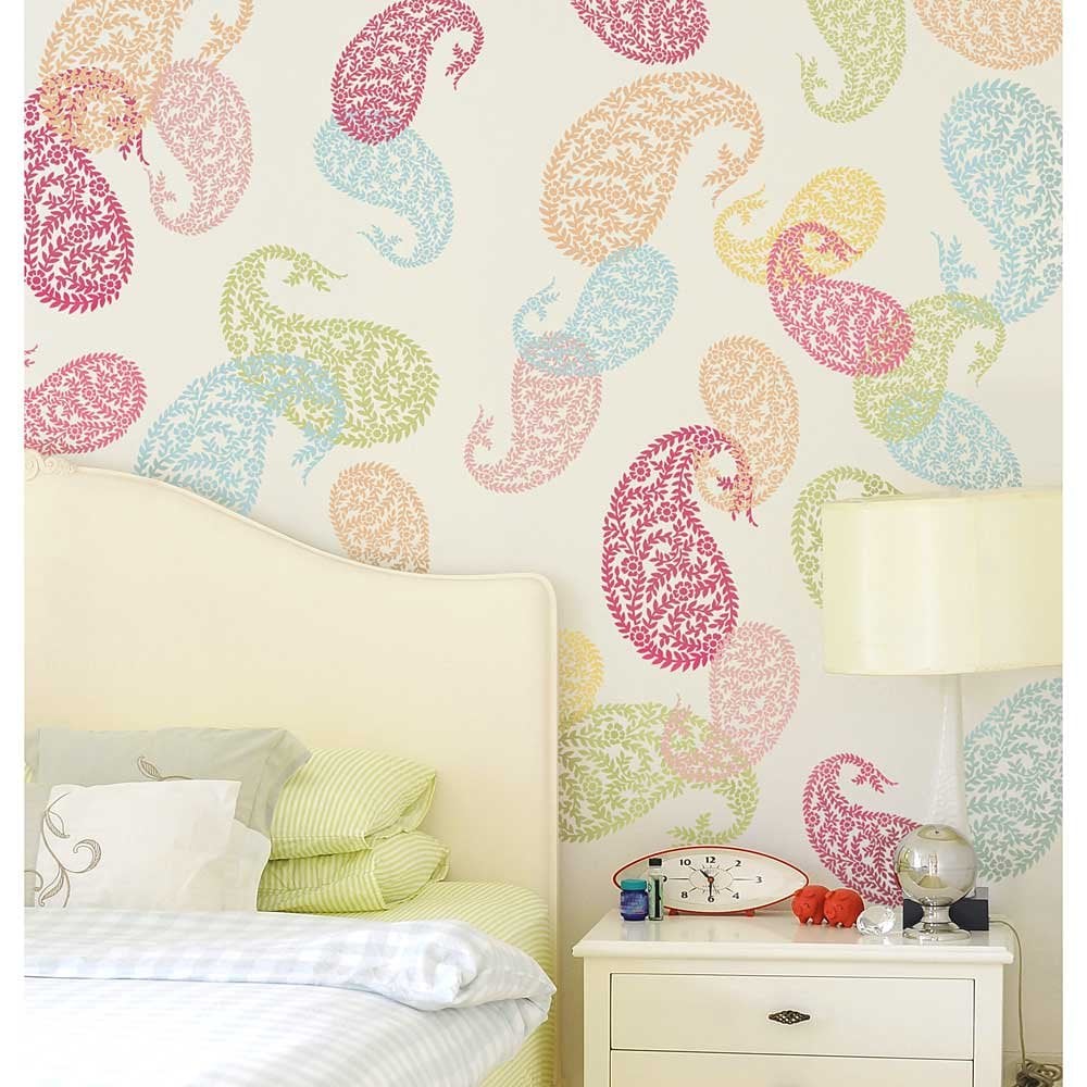 medium jaipur Indian paisley stencils - beautiful paisley stencil ...