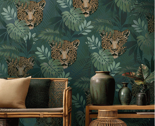 rotating slideshow of various new stencil designs for walls