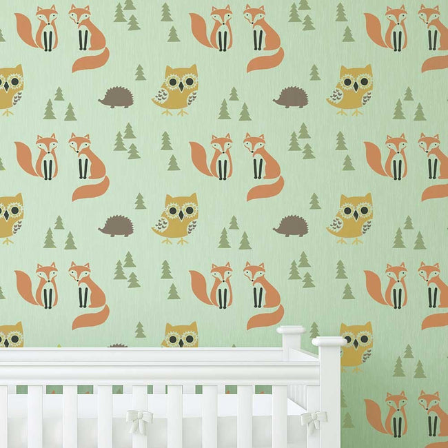 Woodland-stencils-nursery-theme-foxes-owl-hedgehog-stencil.jpg
