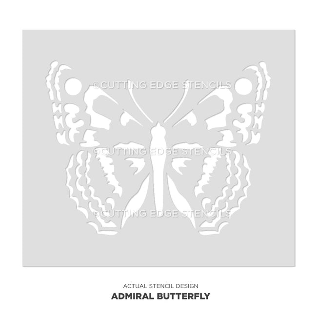 Admiral Butterfly wall stencil