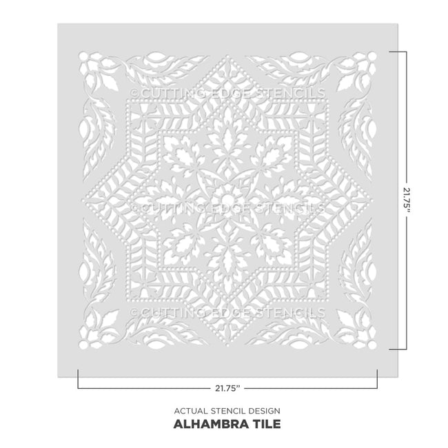 Alhambra-TIle-Stencil-Allover-Stenciling-Design