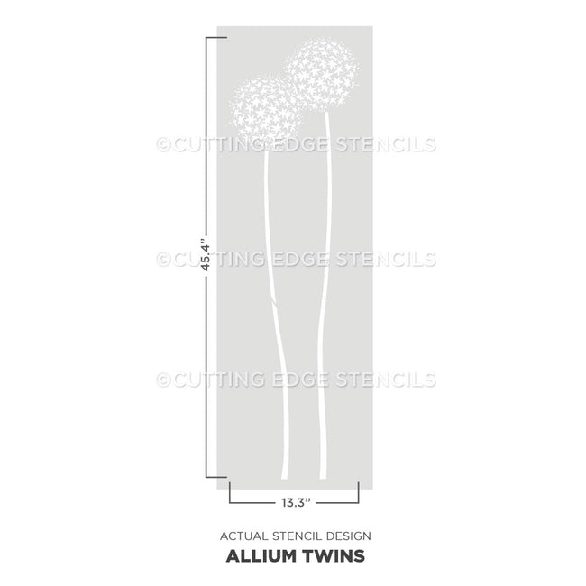 Allium Twins flower stencil design
