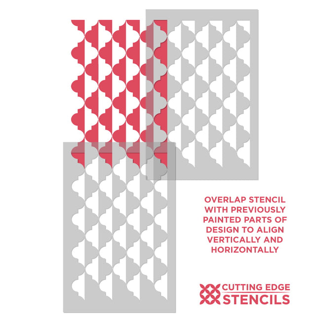 Anatolia Allover Tile Stencil Moroccan Design Floor Pattern Stenciling