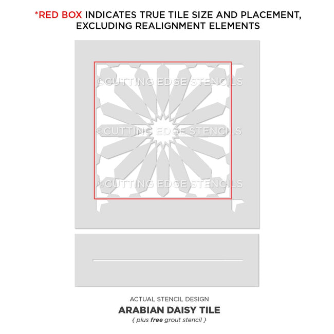 new arabian daisy actual stencil