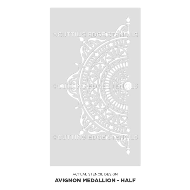 Avignon Mandala Stencil Painted Wall Art Stenciling