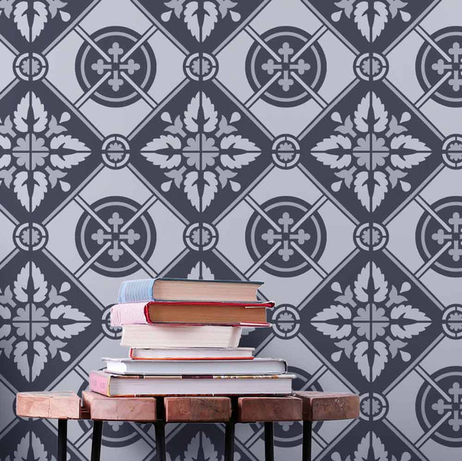 Basilica tile Stencil for walls