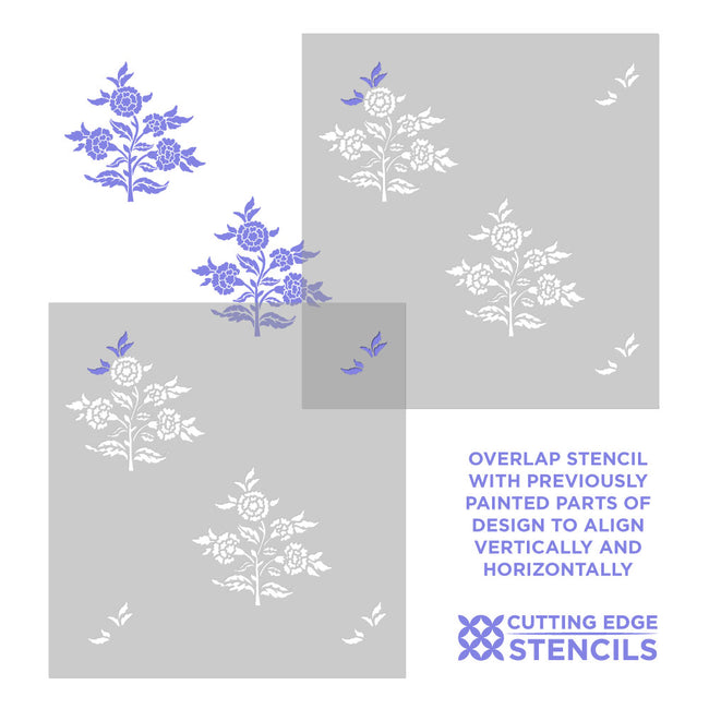 how to stencil flower stencil pattern for walls alignment instructions