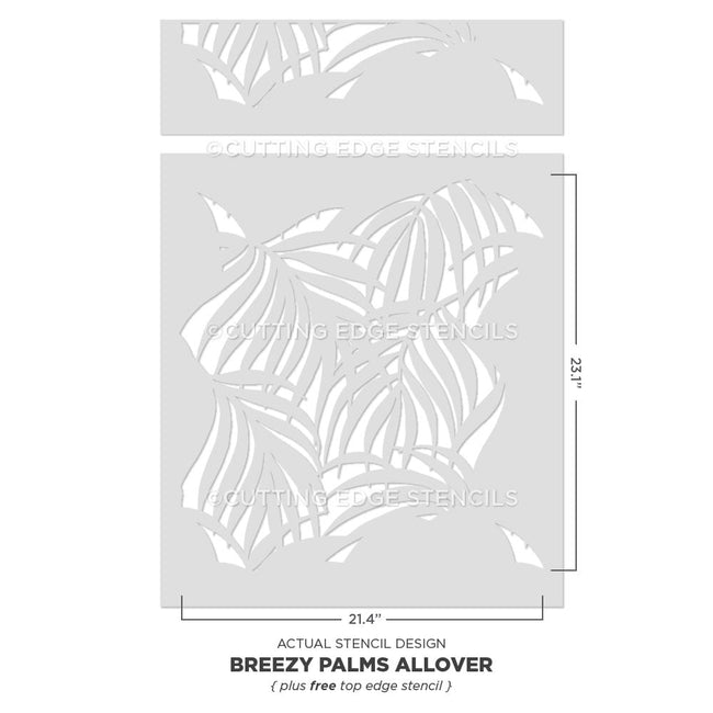 Breezy Palms Wall Stencil