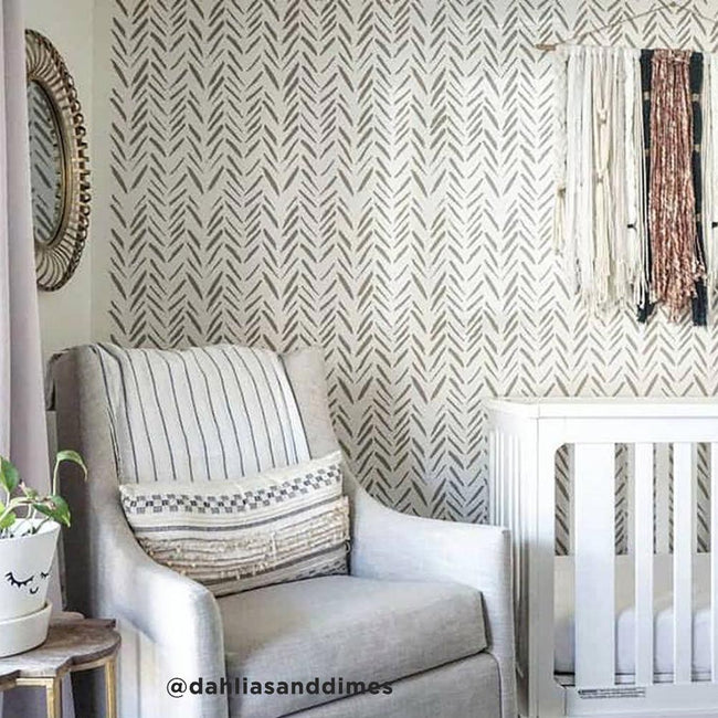 stenciled nursery chevron stencil