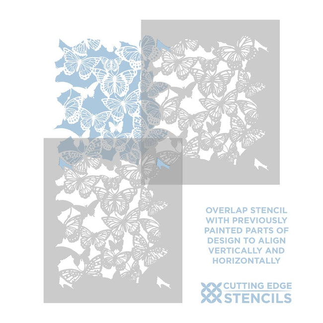 butterfly magic stencil for walls alignment