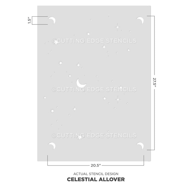 celestial star stencil