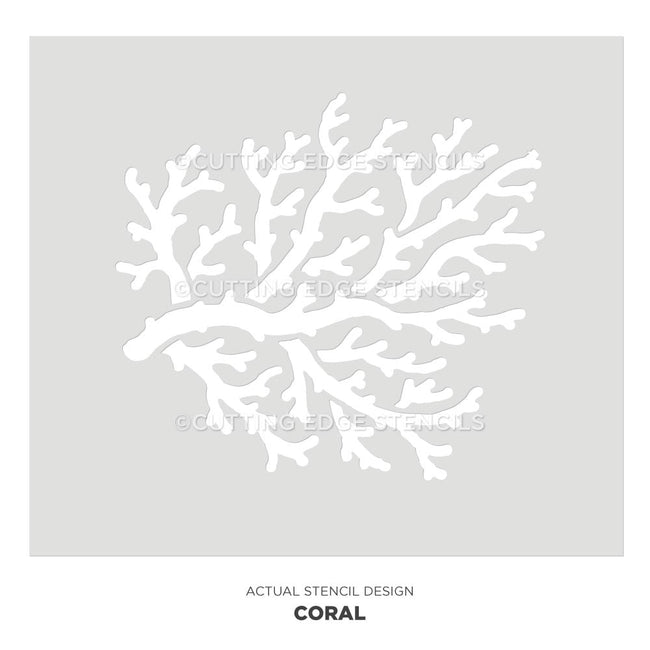 Nautical Coral Wall Art Stencil