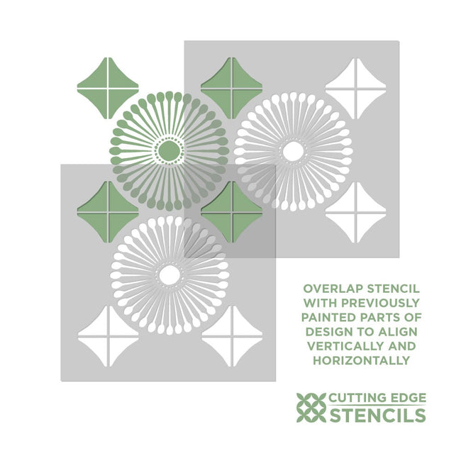 Daisy Tile Stencil
