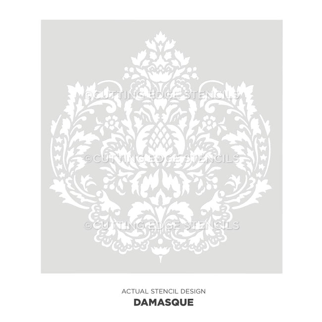 damasque stencil for wall art