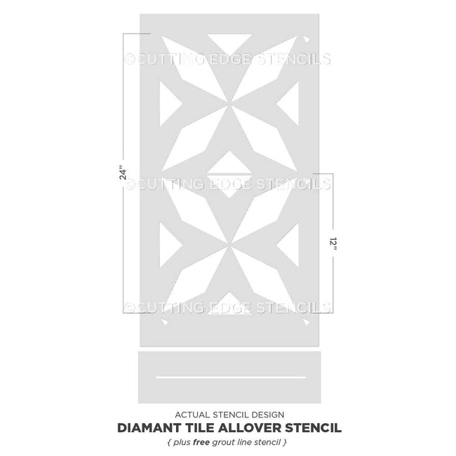 Diamant Tile Stencil Size Extra Small