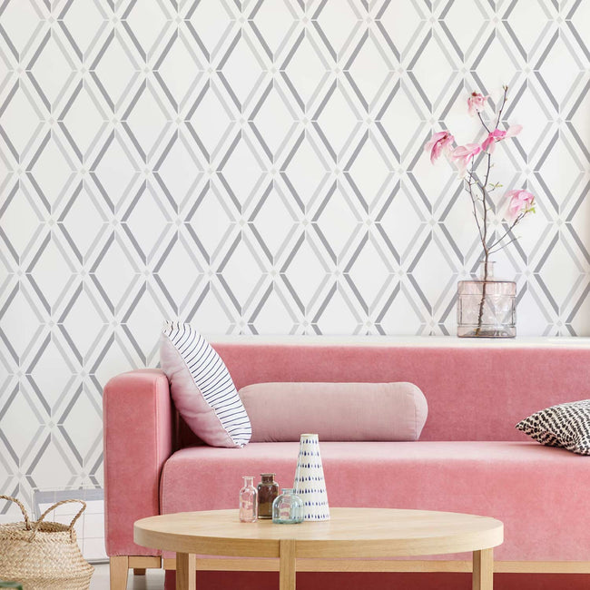 diamond trellis stencil