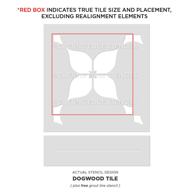 painting dogwood tile stencil actual