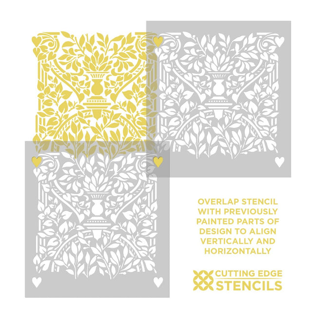 earl west damask wall pattern registration alignment photo