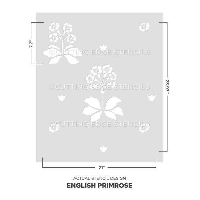 actual representation of the english primrose stencil for walls