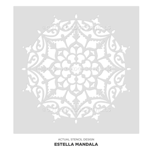 Estella mandala stencil actual design