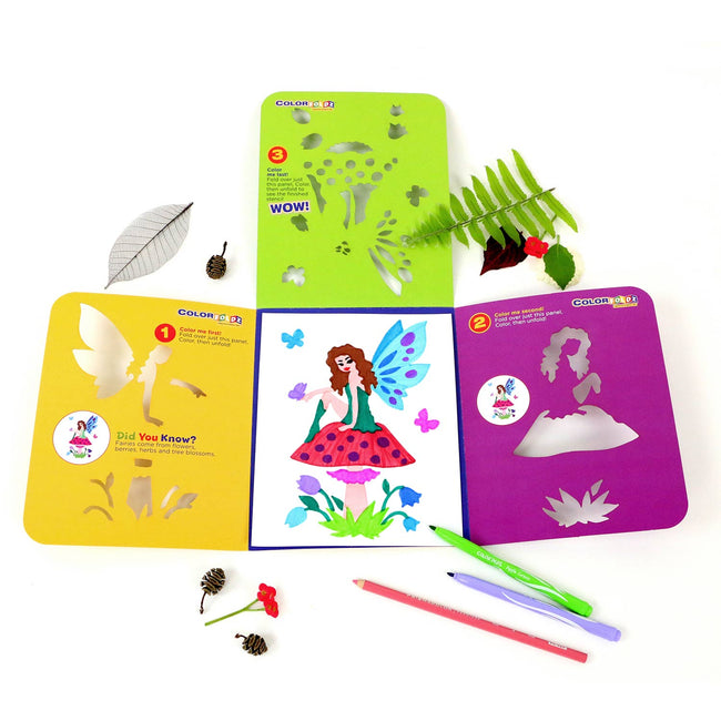 fairy stencil colorfoldz