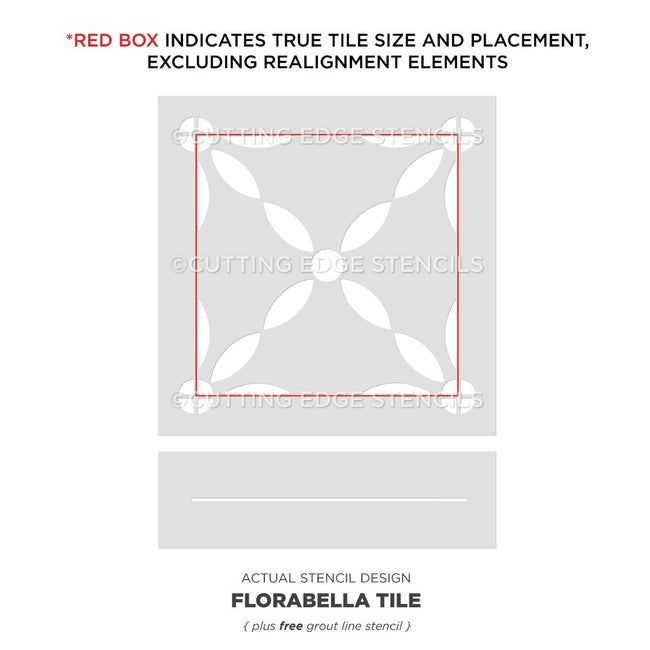actual stencil image florabella tile stencil for floors and walls