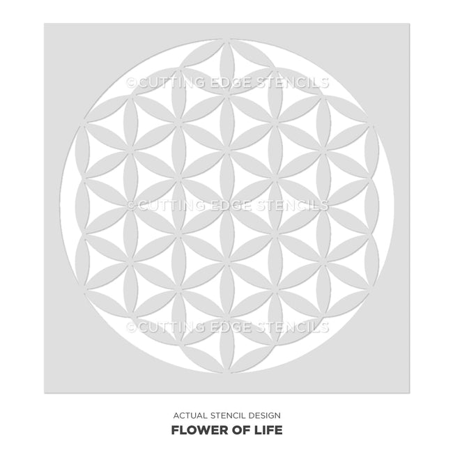 Flower Of Life Mandala Stencil Design Yoga designs mandala wall art diy home decor