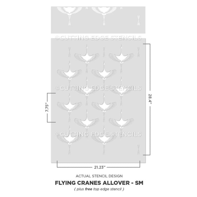 small flying cranes actual image