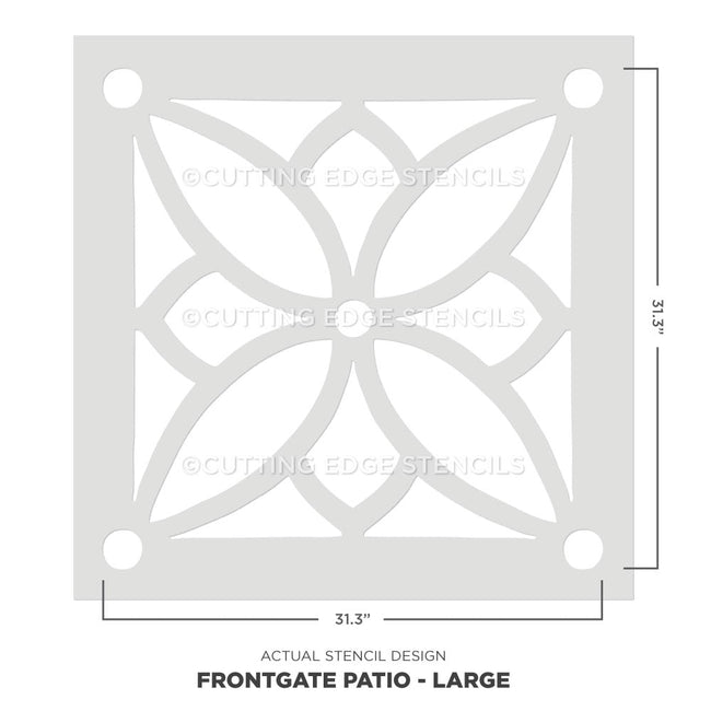 front gate patio large concrete stencil actual stencil image