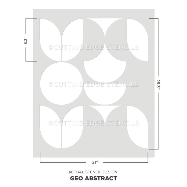 geo abstract wall stencil geometric actual stencil image