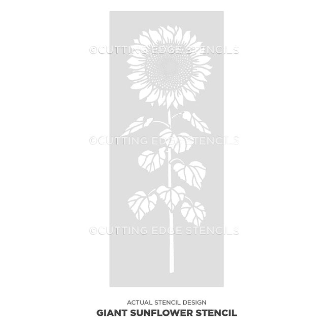 large sunflower stencil for walls actual stencil image