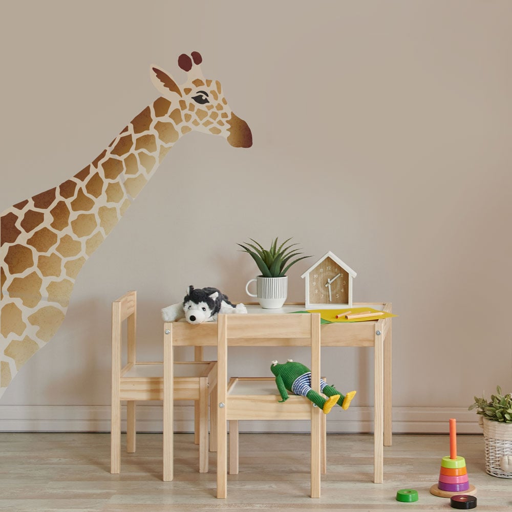 giraffe neck wall stencil safari stencil nursery design kids room