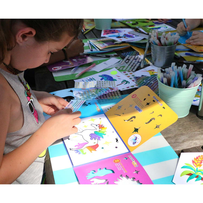 unicorn stencil colorfoldz