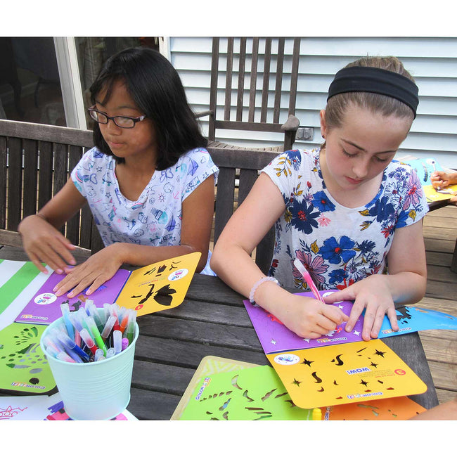 girls stencil colorfoldz