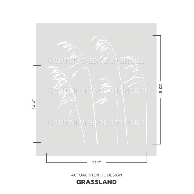 grassland stencil for walls
