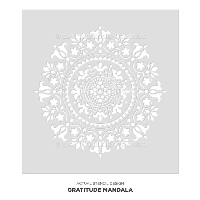 Gratitude mandala stencil large mandalas for walls and ceilings stencil medallions