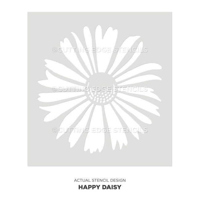 happy daisy stencil
