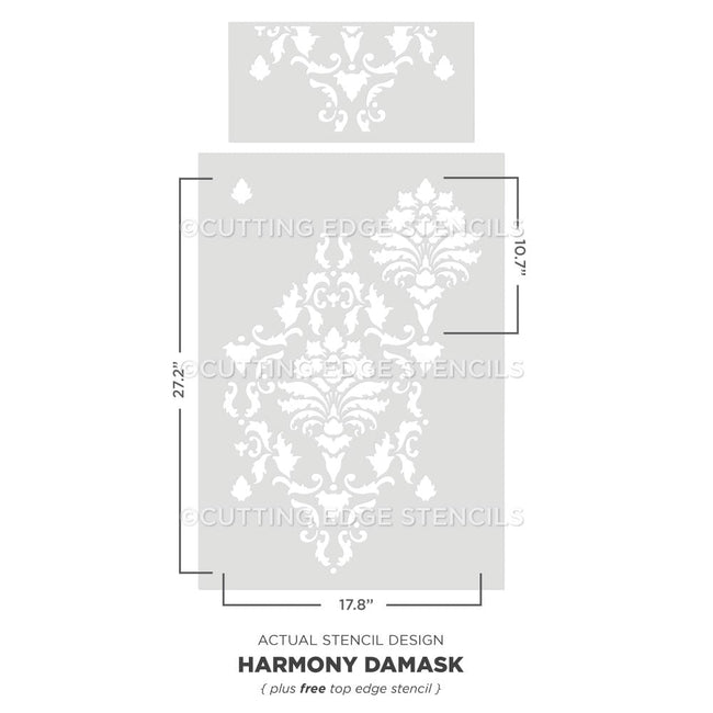 harmony damask stencil for walls