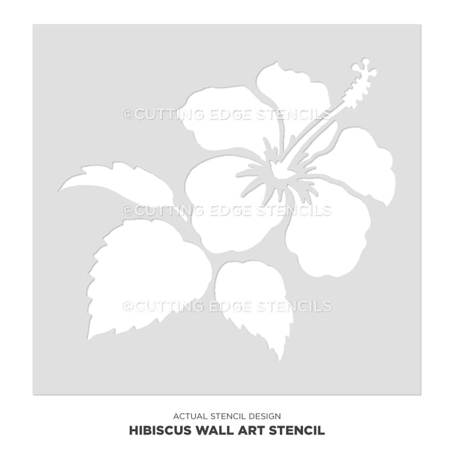Hibiscus Wall Art Floral Stencils for Walls Actual