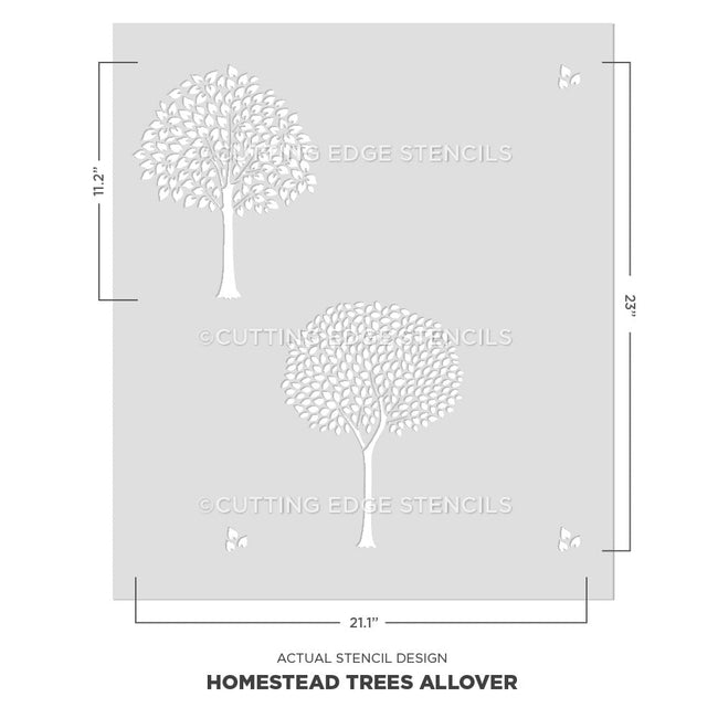 homestead trees actual stencil image