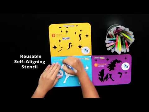 Unicorn ColorFoldz Stencil Art Book