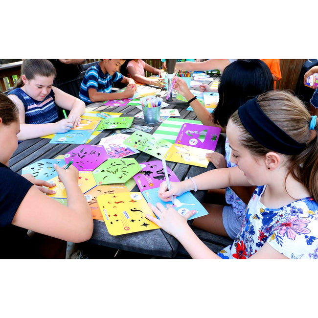 unicorn stencil colorfoldz